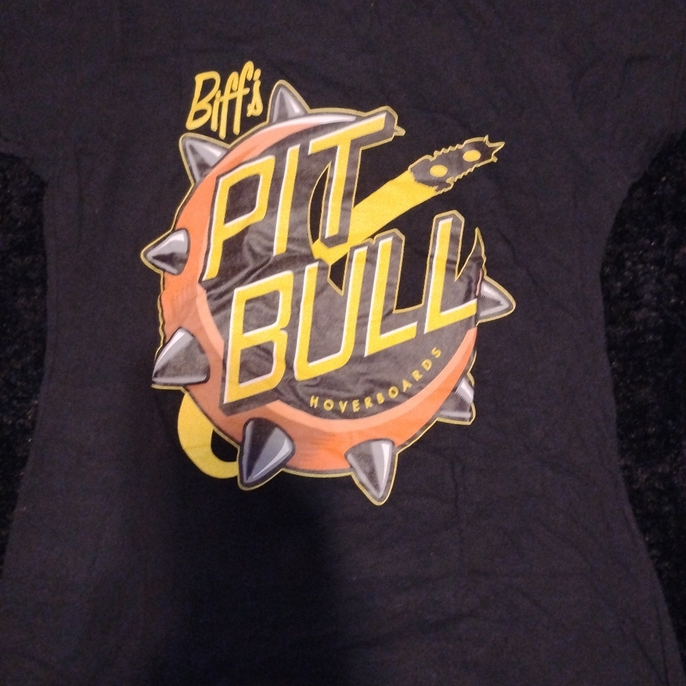 Back To The Future 2 Tee with Orange and Yellow Graphic